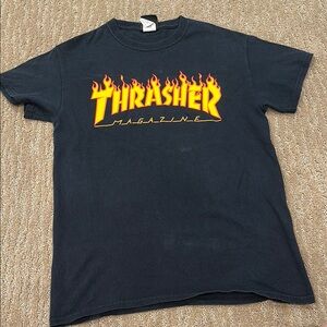 Thrasher Black Graphic T-Shirt